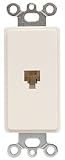 Pass & Seymour 26TE14LACC10 Telephone Single Decorator Outlet Insert Light, Almond [並行輸入品]