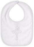 Elegant Baby Embroidered Christening Boy's Bib by Elegant Baby