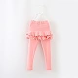 WIN 無地スカッツ チュチュスカート付きレギンス スカッツ「子供服 女の子/キッズ/子ども/子供/レギンス付きスカート/チュールスカート/ (100CM, ピンク)