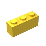 イエロー1x3ブロックバルク、100ピースクラシックビルディングブロック1x3、レゴパーツとピースと互換性があります(カラー:イエロー)