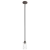 43060OZ Braelyn 1LT Mini-Pendant, Olde Bronze Finish with Clear Seedy Glass [並行輸入品]