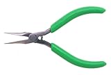 Xcelite NN542 Fine Point Needle Nose Pliers with Green Cushion Grip, Serrated Jaw, 1-3/16 Jaw Length