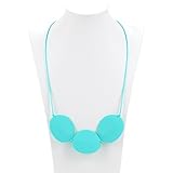 Teething Necklace {SAFE BIG CHEWY BEADS} for Mom by Bambini & Me, Food-Grade, BPA-Free Silicone Baby