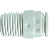 千代田通商:チヨダ ファイブ樹脂メイルコネクタ W(白)8mm・R1/4 FR8-02MW 型式:FR8-02MW