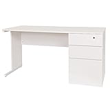 オフィスカグ オフィスデスク 事務机 片袖机 ホワイト 幅1400×奥行600×高さ700mm MOD-K1460-W