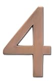 Architectural Mailboxes 3585AC-4 Solid Cast Brass 5 in. Antique Copper Floating House Number 4