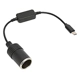 5V USB C オス - 12V 車用シガーライターアダプター、USB タイプ C メス電源アダプターコンバーター、カーエレクトロニクスアクセサリー用