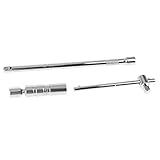 F Fityle 磁気　スパークプラグ　ソケット　3/8 インチ　ドライブ　スチール製　延長バー　耐久性　熱処理　