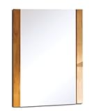 木製 枠付 ミラー 洗面台用 壁付 壁掛け ウォールミラー ナチュラル デザイン (50×70cm) [並行輸入品]