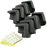 Comicfs Thick Baby Safety Softener Table Edge Guard Protector / Corner Cushions, Black, 8pcs, with C