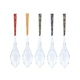 ダイワ(DAIWA) 台和 スプーン プラスチック 会津塗り 透明 5本組 5カラー×各1本 コーヒースプーン 吉祥文様をモダンにアレンジ ギフト プレゼント 日本製 Silky Spoon(シルキースプーン) SS-3