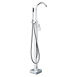 Dyconn Faucet BTF05-CHR Contemporary/Modern Englewood Modern Curved Spout Chrome Freestanding Bath T