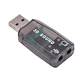 USB 外付けサウンド アダプター | ステレオ サウンド用外付け 2-in-1 USB オーディオ アダプター | PC およびラップトップのテレビ鑑賞、音楽鑑賞用プラグ アンド プレイ オーディオ アダプター