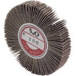 MURAKO(ムラコ) 軸付フラップ金具無し 外径80幅15軸径6mm 400# KN8015 【5個入り】