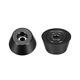 uxcell ゴム足バンパーパッド D30x22xH15mm 金属製ワッシャー ブラック 4個入り