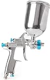 塗装銃手描き塗装銃自動車家具塗装銃です スプレー延長ロッドの塗装 ペイントガンW101エアスプレーガンハンド手動エアブラシ、1.0 / 1.3 / 1.5 / 1.8mm日本品質、W-101ペイント噴霧器400ccプラスチックタンク 耐食性は曲がりにくい (Color : 0.8mm E1) (口径です1.3)