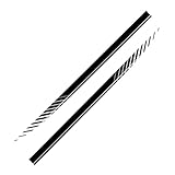 EXDUCT ステッカー デカール ストライプ サイドステッカー スポーティー 車 サイド 汎用 カスタム 190cm ブラック