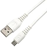 Kaito Denshi(海渡電子) マイクロ USB ケーブル 急速充電 給電 専用 1m USB-A Micro-B 柔らかい シンプル ホワイト