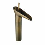 Senlesen Luxury Antique Copper Bathroom Vessel Sink Faucet Mixer Tap [並行輸入品]
