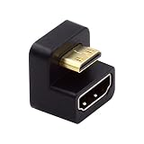 NFHK 360度上向き 反対U字型 バックアングルミニHDMI 1.4オス-HDMIメス延長アダプターコンバーター