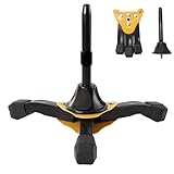 Optimister クラリネットスタンド トロンボーン クラリネット スタンド フルートスタンド フルート お手入れセット 折りたたみ コンパクト 軽量 収納 3本 イエロー