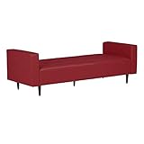 arne ベンチ ソファ 背もたれ無し ベンチチェアー 長椅子 イス 肘付き 腰掛け ダイニング リビング 3人掛け 合皮レザー Baggy DA 3×7 レッド 赤
