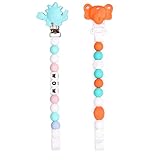 Kuke　赤ちゃん ベビー おしゃぶりホルダー クリップ シリコン製 出産祝い 内祝い プレゼント (NO4)