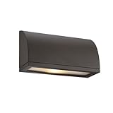 WAC Lighting WS-W20506-BZ Scoop LED Outdoor Wall Light Fixture, One Size, White/Bronze [並行輸入品]