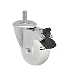 Schioppa L12 Series GLEFF 312 NT G 3 x 1-1/4 Swivel Caster with Total Lock Brake Non-Marking Nylon W