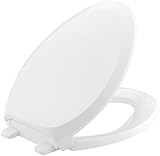 KOHLER K-4713-0 French Curve Quiet-Close with Grip-Tight Bumpers Elongated Toilet Seat, White [並行輸入品