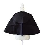 [ON beauty] 【美容商社監修◎サロン定番】 クリンクルバックシャンプーケープ ブラック ワイド幅 しわ加工 バックシャンプー ケープ クロス シャンプー 洗髪 毛染め カラーリング 防水加工 シャンプー台 黒 美容室 理容室 理髪 サロン バーバー