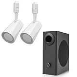 ビームテック（Beamtec） bluetooth LED スピーカー コンパクト ライティングレール用 ブルートゥース 12W リモコン付き LDRSPK12 (ホワイト×2 専用無線ウーファー×1 セット)