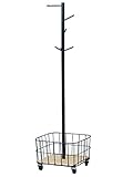 マッシュ キャスター付きポールハンガー 38x38x137.5cm ブラック BCPH-380(BK)