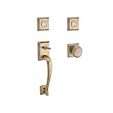 Baldwin DCNAPXROUTSR049 Reserve Double Cylinder Handleset Napa x Round with Traditional Square Rose,