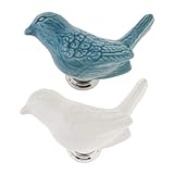 F Fityle 2個　セラミック　ドア　プル　ハンドル　ノブ　装飾スタイル　耐変色性　2個