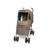 ベビーカーをアップグレードさせるおしゃれなベビーカーカバー♪雨風はもちろん、防寒、PM2.5からも子供を守れる！ マニト メランジアルファ　ベビーカーカバー (アルファ, ベージュ)
