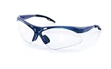 SAS Safety 540-0300 Diamondback Eyewear with Polybag, Clear Lens/Blue Frame by SAS Safety