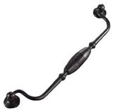 MNG Hardware 15813 9-Inch C/C 10-Inch Overall Striped Clapper Pull, Oil Rubbed Bronze [並行輸入品]