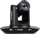 FoMaKo 4K PTZカメラ NDI HX3 AI自動追尾 PTZカメラ 4K 20倍光学ズーム USB3.0 LAN Web会議 ライブ配信 教会・学校・企業向け Youtube Facebook Twitch Line 天井＆壁掛けスタンド付き|K20UH（NDI 6 & NDI HX3対応)