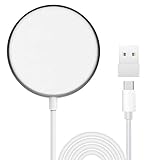 【2021年最新発売】ワイヤレス充電器 マグネット 15W急速充電 超薄型 急速充電器 貼り付け充電 磁気吸着 USB A/USB C両対応
