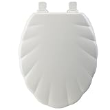Bemis 122ec細長いMolded木製シェルデザインToilet Seat with easy-clean & Cha、 ホワイト 122EC 000
