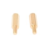 SODIAL(R) 50個　黄銅スクリュー六角形スタンドオフスペーサー M3 オスx M3メス 12mm長さ