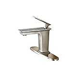 Rozin 浴室 洗面所用 じゃぐち 糸ひき 流し台 シンク用 蛇口 混合栓 カバープレート装備