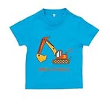 BabyChips 専用ショベルカー(名入れ半袖ベビーTシャツ) 100 ターコイズ