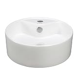 Elite Sinks EC9869 Porcelain Above Counter Round Bowl Sink, White [並行輸入品]