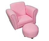 Gift Mark Upholstered Rocking Chair and Ottoman, Pink [並行輸入品]