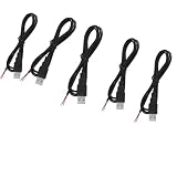 5本USB 2.0 延長 ケーブル 充電用 2芯ケーブル オス USB電源 100cm 3A 5V USB 2.0 切りっぱなし