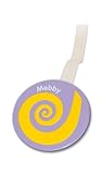 Mebby Soother Holder Clips with Fastening (Yellow and Purple, 0-18 Months by Mebby