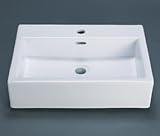 Ronbow 200212 – 8 22 – 7 / 16 "セラミック容器シンクwithオーバーフローと8 " Widespread Fau、 22 Inch ホワイト 200212-8-WH
