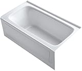 KOHLER K-1150-RA-0 Bancroft 5-Foot Bath with Right-Hand Drain, White [並行輸入品]